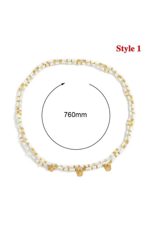 Adjustable Alloy Belly Navel Chains CZ Crystal Tassel Waist Chains Body Jewelry-Style 1