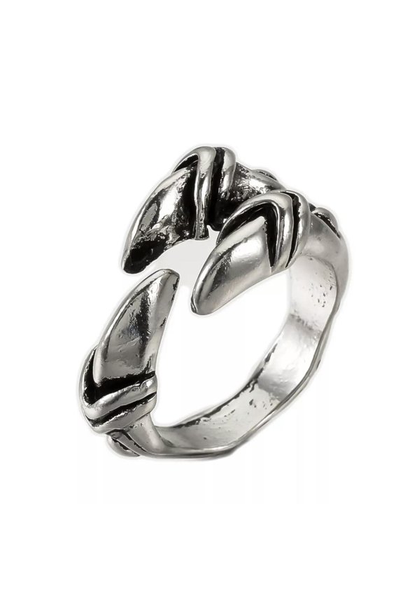 Adjustable Alloy Cuff Finger Ring Wide B Ring Antique Silver 18.5mm P407-default
