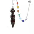 thumbnail image 1 of QQTDFG Amulet Natural Wooden Pendulum Wooden Round Cone Pattern-B-7 Chakra Chain, 1 of 9