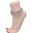 thumbnail image 1 of QQTDFG Boho 925 Silver Women Tassel Bell Anklet Bracelet Foot Chain Beach Jewelry Gift-Silver, 1 of 6