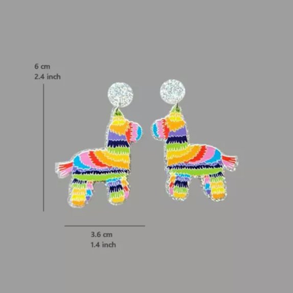 QQTDFG CINCO DE MAYO Mexican Acrylic Earring Guitar Charms Jewelry Women-C