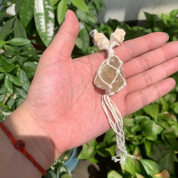 QQTDFG Citrine Crystal Car Charm Spiritual Healing & Energy Balancing Pendant-default