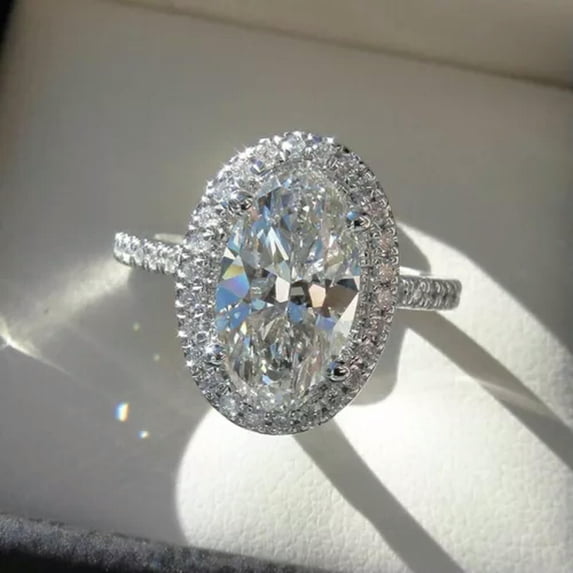 QQTDFG Elegant 925 Silver Cubic Zirconia Rings Women Wedding Engagement Jewelry Sz 6-10-#1-10
