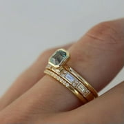 QQTDFG Elegant Women 18K Yellow Gold Plated Rings Zircon Wedding Jewelry Gift Sz 6-10-9-Gold