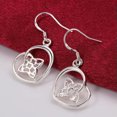 thumbnail image 1 of QQTDFG European Style 925 Silver Women's Jewelry Flower Butterfly Heart Women Earrings-Flower Heart-E358, 1 of 2