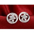 thumbnail image 1 of QQTDFG European Style 925 Silver Women's Jewelry Flower Butterfly Heart Women Earrings-Star-E601, 1 of 2