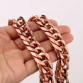 thumbnail image 1 of QQTDFG Fashion 13/16mm Men's Chain 316L Stainless Steel Curb Cuban Link Necklace 7"-40"-Rose Gold-13mm-40inch or 101cm, 1 of 6