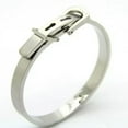 thumbnail image 1 of QQTDFG Fashion 8mm 316L Stainless Steel Belt Buckle Cuff Bangle Bracelet for Men Women-Silver, 1 of 9