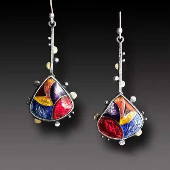 QQTDFG Fashion 925 Silver Ear Hook Women Turquoise Earrings Wedding Dangle Drop Jewelry-#19