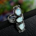 thumbnail image 1 of QQTDFG Fashion 925 Silver Plated Handmade Turquoise Ring Women Jewelry Gift Size 6-13-7-#5, 1 of 2
