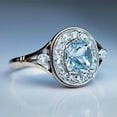 thumbnail image 1 of QQTDFG Fashion 925 Silver Women Jewelry Aquamarine Wedding Bridal Rings Gifts Size 6-10-#4-9, 1 of 3