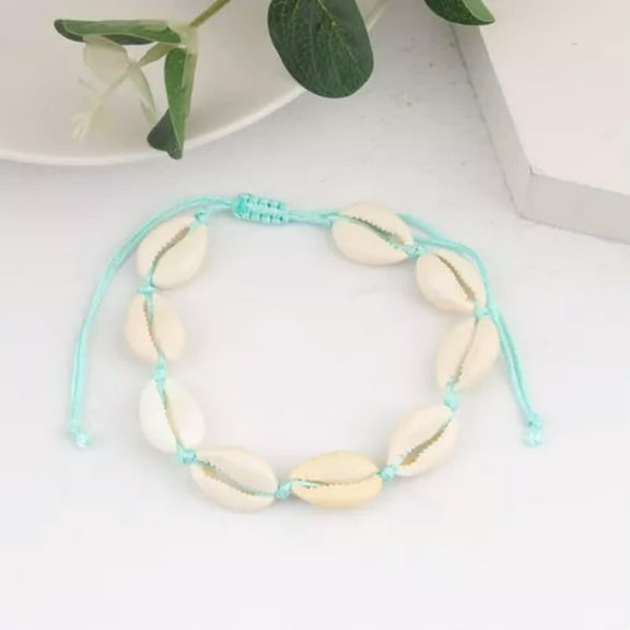 QQTDFG Fashion Boho Shell Handmade Braided Bracelet Adjustable Beach Jewelry Women Gift-#5