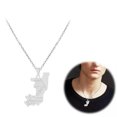thumbnail image 1 of QQTDFG Fashion Congo Map Pendant Necklace Ethnic Style With City Name-Silver-3.2x1.7cm, 1 of 3