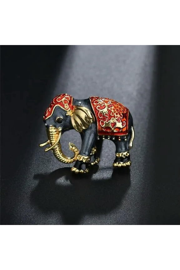 Fashion Enamel Animal Elephant Brooch Pin Women DIY Bouquet Wedding Jewelry Gift-#1