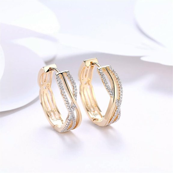 QQTDFG Fashion Jewelry Popular Ear Clip Champagne GOLD Earrings For Women Stud A15-S-default