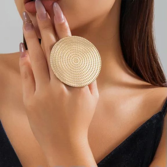 QQTDFG Fashion Masked Large Circle Pendant Collar Temperament Necklace-7