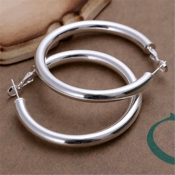 QQTDFG Fashion Popular Ear Clip 925 Silver Plated Earrings For Women Nickel-free-Silver