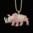 thumbnail image 1 of QQTDFG Fashion Womens Jewelry Crystal Rhinoceros Pendant Sweater Chain Animal Necklace-default, 1 of 4
