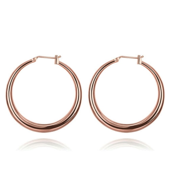 QQTDFG Fashion popular Ear Clip 18K Gold Filled Earrings For Women Nickel-free A6-Rose Gold