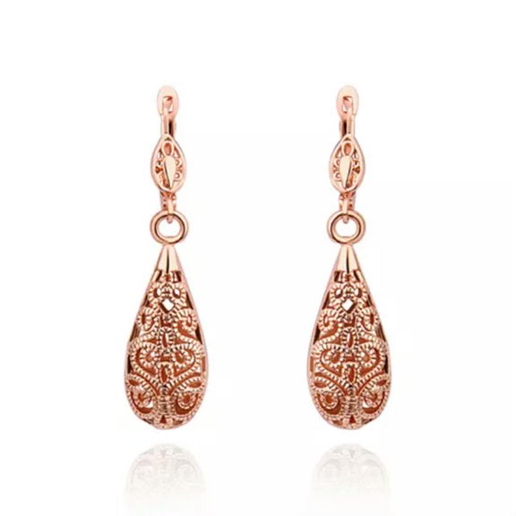 QQTDFG Fashion popular Ear Clip 18K Gold Filled Earrings For Women Nickel-free A7-Rose Gold