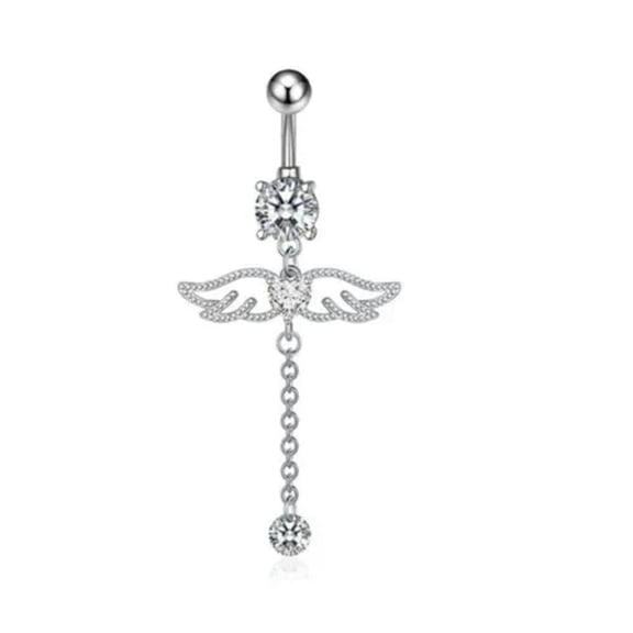 QQTDFG Faux Fake Belly Rings Anti-allergy Belly Button Ring Body-2