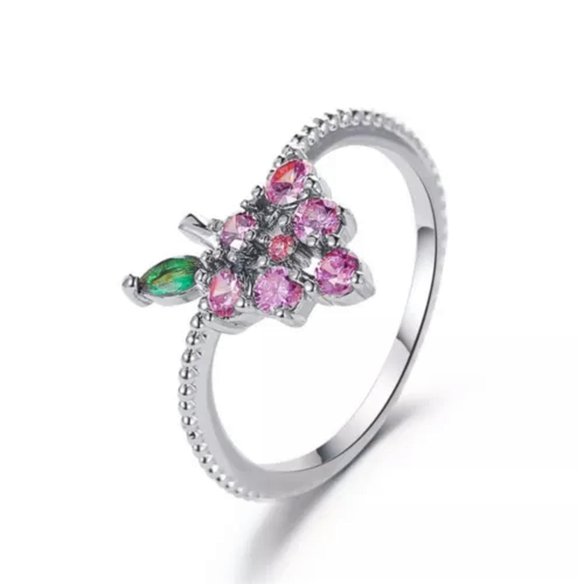 QQTDFG Fruit Colorful Fruit Rings Women Rings Cocktail Reception Party ...