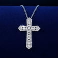 thumbnail image 1 of QQTDFG Gorgeous 925 Silver Cross Jewelry Cubic Zirconia Necklaces Pendants Party Gifts-#12, 1 of 3
