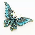 thumbnail image 1 of QQTDFG High Quality Insect Butterfly Brooch Pin Light Blue Rhinestone Crystal Pendant -default, 1 of 4