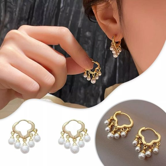 QQTDFG High Sense Earrings Cloud Earrings Light Luxury Earrings Simple Studs-default