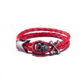 thumbnail image 1 of QQTDFG Leather Bracelet Inch Skull 8 Inches 8MM hook Clasp L439-Red, 1 of 8