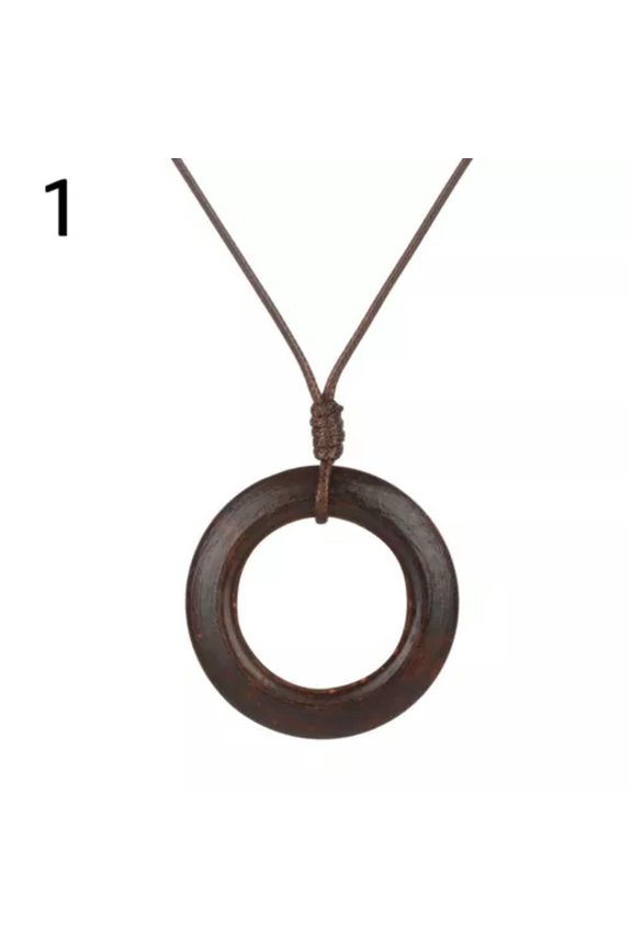 Leather Lanyard Necklace Clothing Pendant Sweater Necklace Sweater Chain-1