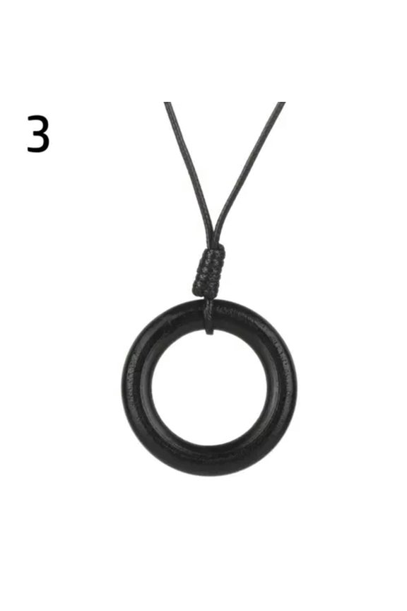 Leather Lanyard Necklace Clothing Pendant Sweater Necklace Sweater Chain-3