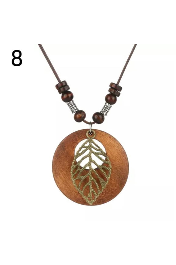 Leather Lanyard Necklace Clothing Pendant Sweater Necklace Sweater Chain-8