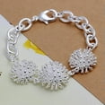 thumbnail image 1 of QQTDFG Many Types 925Sterling Silver Women's Fashion Accessories Chains Bracelet 8" -3 Firework Flower Bracelet-H014, 1 of 8