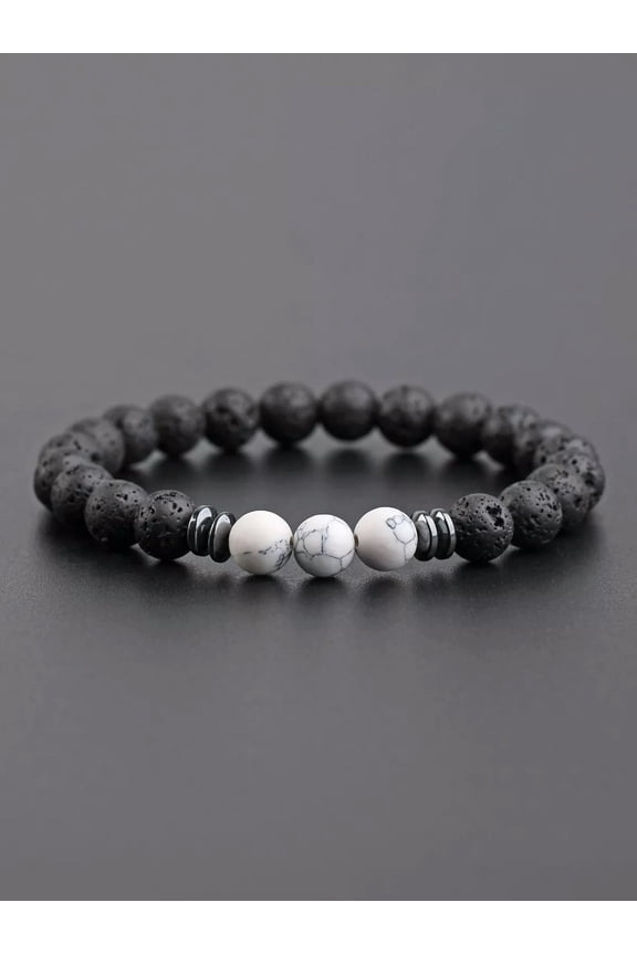 Marble Stone Lava Beaded Bracelet for Women Crafted Jewelry Stackable Bracelets-default