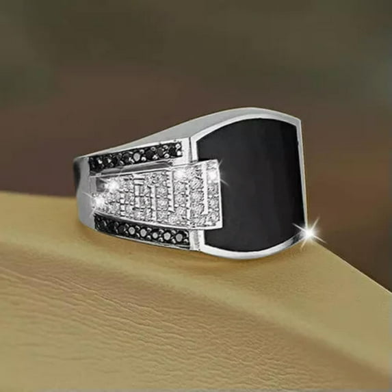 QQTDFG 925 Silver Fashion Men Women Jewelry Wedding Rings Cubic Zirconia Gift Size 6-13-8-#9