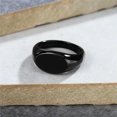 thumbnail image 1 of QQTDFG Men Women Girl Gold Oval Pinky Ring Stainless Steel Band Wedding Statement Gift-Black-11, 1 of 8