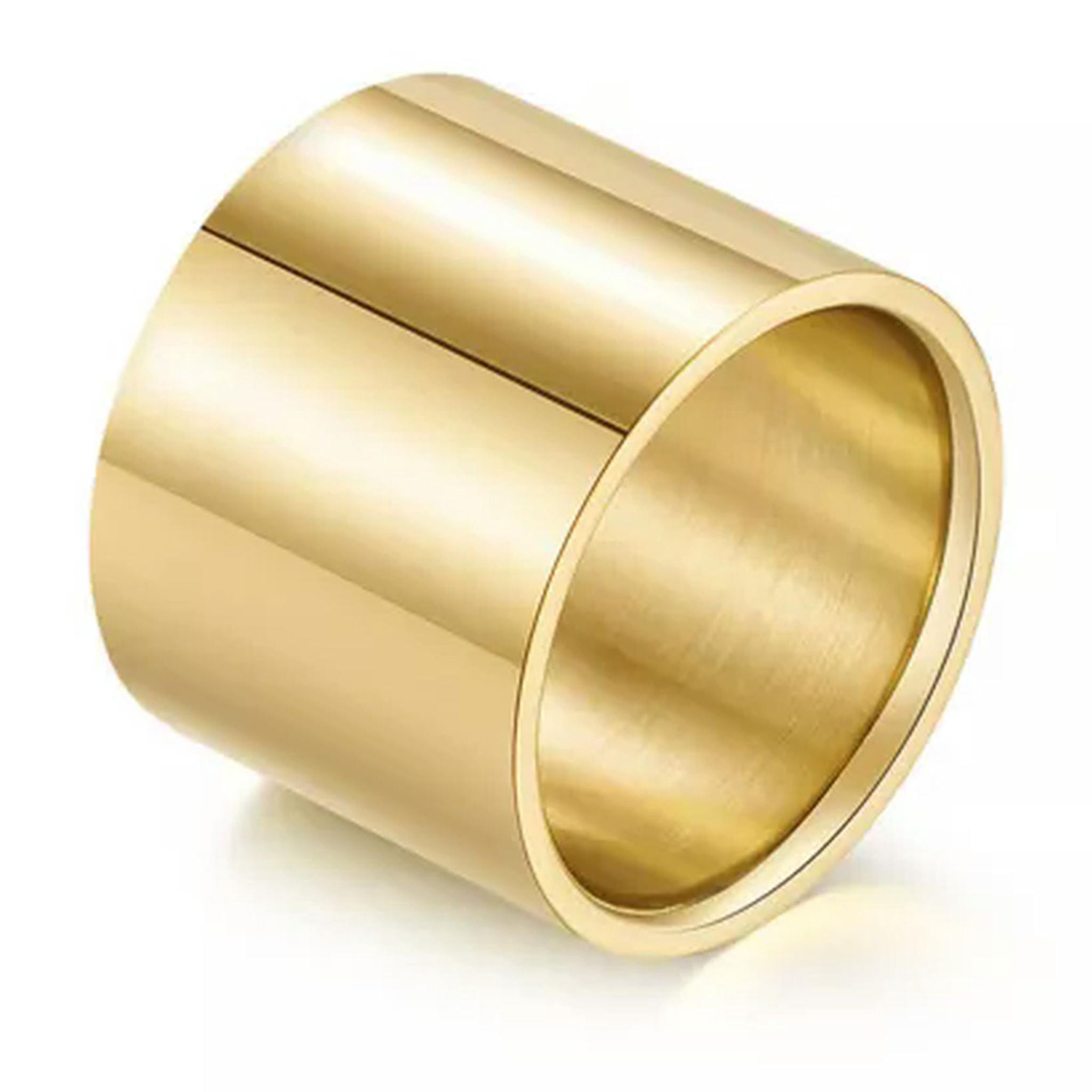 QQTDFG Men Women Wide Band Thumb Ring Stainless Steel Cool Plain Matte ...