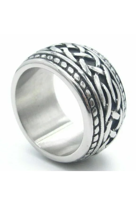Mens Irish Love Infinity Knot Ring Band Stainless Steel Size 7-15 Gift-12