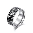 thumbnail image 1 of QQTDFG Mens Women Stainless Steel Tree of Life Ring Norse Viking Knot Symbol Wedding-Silver-9, 1 of 8