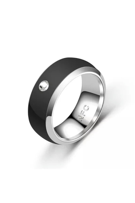 Multifunctional Finger Digital Ring NFC Finger Ring for Android Phone Men-BLACK-8