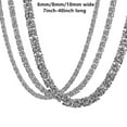 thumbnail image 1 of QQTDFG New Fashion 6/8/10mm Mens Chain Stainless Steel Byzantine Link Necklace Bracelet-Silver-8mm-38inch or 96cm, 1 of 9