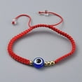 thumbnail image 1 of QQTDFG Nylon Thread Braided Bead Bracelet Evil Eye Resin Beads Gold Red Adjustable P235-default, 1 of 4