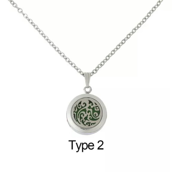 QQTDFG Oil Diffuser Necklace Fragrance Locket Aroma Charms Aromatherapy Pendant-Type 2