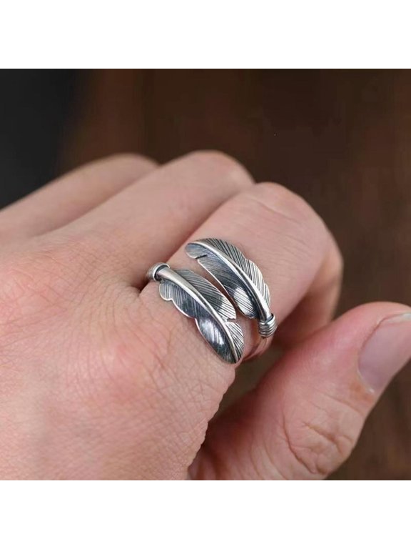 Old Ethnic Vintage Split Adjustable Feather Ring Old Ethnic Vintage Split-default