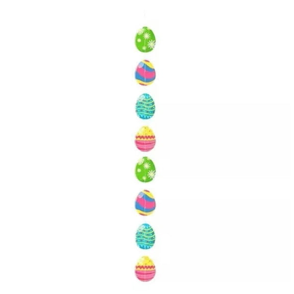 QQTDFG Paper Egg Charm Pendant Handmade Easter Charms Colorful Eggs String Pendant-A