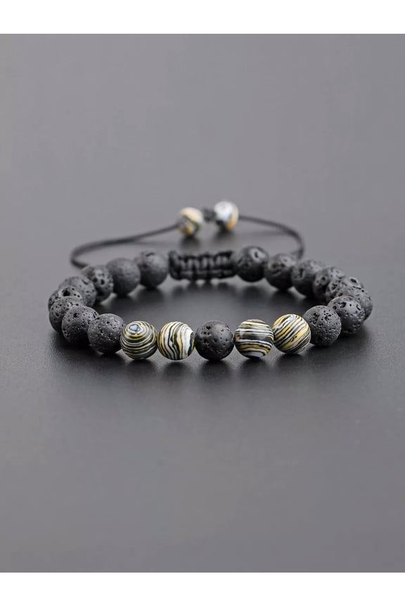 Pattern Stone Beaded Bracelet Boho Crafted Creative Beads Design Bracelet-default
