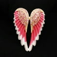 thumbnail image 1 of QQTDFG Pretty Crystal and Enamel Angel Wings Pendant Brooch Shawl Pin Women Jewellery-Pink, 1 of 9