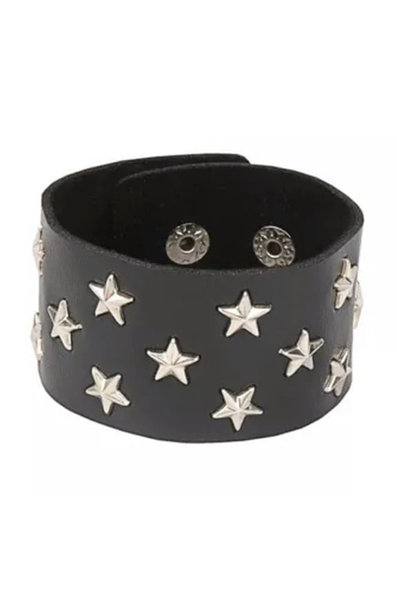 Punk Rivet Leather Gothic Bracelet Bangle Women Men Wristband Cuff Jewelry Gifts-#4