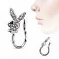 thumbnail image 1 of QQTDFG Rabbit Nose Ring Hollow Rabbit Nose Nose Clip Nose Ring Nose Nail U Shaped-default, 1 of 3